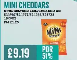 Bestway MINI CHEDDARS Orig/bbq/red leic/che&red on offer