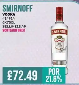 Bestway SMIRNOFF Vodka offer