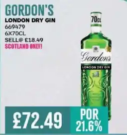 Bestway GORDON'S London dry gin offer