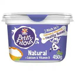 Tesco Petits Filous Natural Kids Yoghurt + Calcium and Vitamin D 450g offer