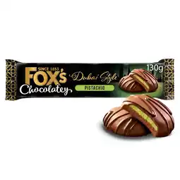 Tesco Fox's Chocolatey Dubai Style Pistachio 130g offer