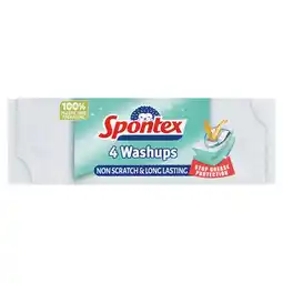 Tesco Spontex Washups Non Scratch Value 4 Pack offer