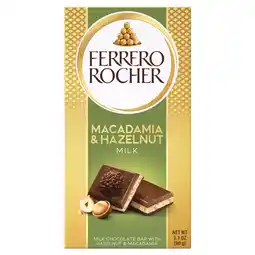Tesco Ferrero Rocher Hazelnut & Macadamia Chocolate Bar 90g offer
