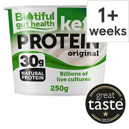 Tesco Biotiful Gut Health Kefir Protein Original 250g offer