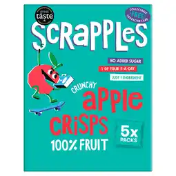 Tesco Scrapples Crunchy Plain Apple Crisps Multipack (5x12g) offer