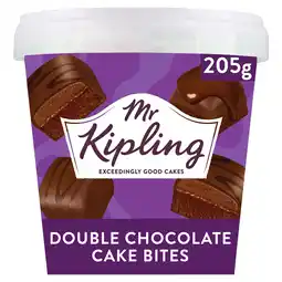 Tesco Mr Kipling Double Chocolate Mini Cake Bites 205g offer