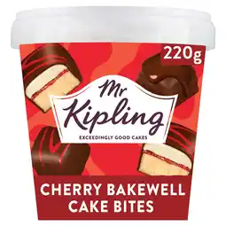 Tesco Mr Kipling Cherry Bakewell Mini Cake Bites 220g offer