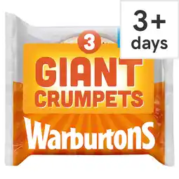 Tesco Warburtons Giant Crumpets 3 Pack offer