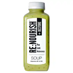 Tesco RENOURISH RESTORE Pea, Leek and Watercress Soup 500g offer