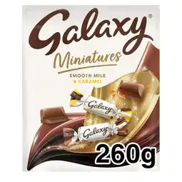 Tesco Galaxy Miniatures Smooth Milk & Caramel Chocolate Pouch 260g offer