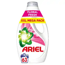 Tesco Ariel Floral Fresh Washing Liquid Detergent 63 washes 1953ml offer