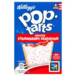 Tesco Kellogg's Pop Tarts Strawberry Sensation Pastry Snacks 8x48g offer