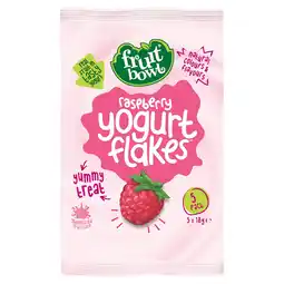 Tesco Fruit Bowl Raspberry Yogurt Flakes 5 x 18g offer
