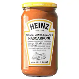 Tesco Heinz Tomato, Grana Padano & Mascarpone 490G offer