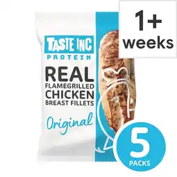 Tesco Taste Inc Protein Real Flamegrilled Chicken Breast Fillets Original Multipack (5x35g) offer