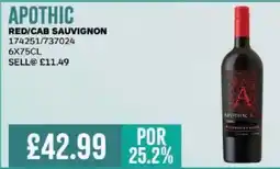 Bestway APOTHIC Red/cab sauvignon offer