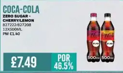 Bestway COCA-COLA Zero sugar - cherry/lemon offer