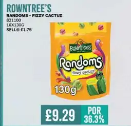 Bestway ROWNTREE'S Randoms - fizzy cactuz offer