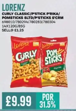 Bestway LORENZ Curly classic/p'stick p'rika/ pomsticks sltd/p'sticks s'crm offer