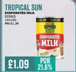 Bestway TROPICAL SUN Evaporated milk offer