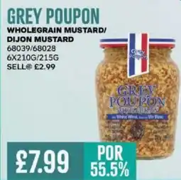 Bestway GREY POUPON Wholegrain mustard/ dijon mustard offer