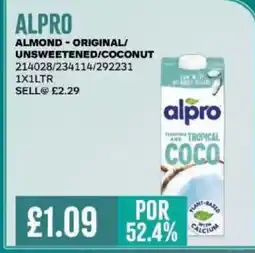 Bestway ALPRO Almond - original/ unsweetened/coconut offer