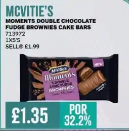 Bestway MCVITIE'S Moments double chocolate fudge brownies cake bars offer