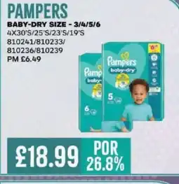 Bestway PAMPERS Baby-dry size - 3/4/5/6 offer