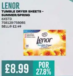 Bestway LENOR Tumble dryer sheets - summer/spring offer