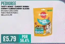 Bestway PEDIGREE Tasty minis - cheesy nibbs/ chewy cubes/chewy slices offer