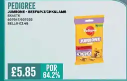 Bestway PEDIGREE Jumbone-beef&plt/chk&lamb offer