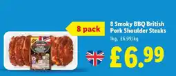 Lidl 8 Smoky BBQ British Pork Shoulder Steaks offer