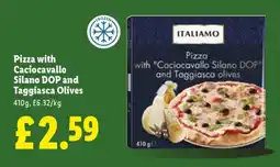Lidl Pizza with Caciocavallo Silano DOP and Taggiasca Olives offer