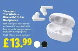 Lidl Silvercrest True Wireless Bluetooth In-Ear Headphones offer