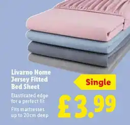 Lidl Livarno Home Jersey Fitted Bed Sheet offer
