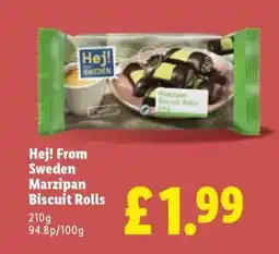 Lidl Hej! From Sweden Marzipan Biscuit Rolls offer