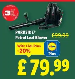 Lidl PARKSIDE Petrol Leaf Blower offer