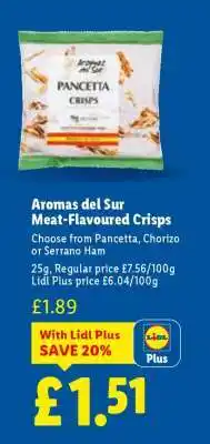 Lidl Aromas del Sur Meat-Flavoured Crisps offer