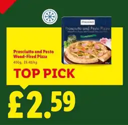Lidl Prosciutto and Pesto Wood-Fired Pizza offer