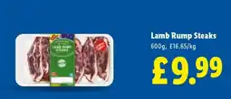 Lidl Lamb Rump Steaks offer