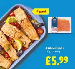 Lidl 4 Salmon Fillets offer
