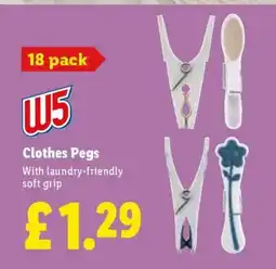 Lidl W5 Clothes Pegs offer
