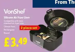 Lidl VonShef Silicone Air Fryer Liner offer