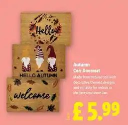 Lidl Autumn Coir Doormat offer