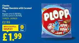 Lidl Cloetta Plopp Chocolate with Caramel offer