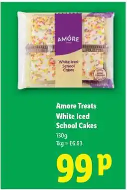 Lidl Amore Treats White Iced School Cakes offer