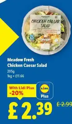 Lidl Meadow Fresh Chicken Caesar Salad offer