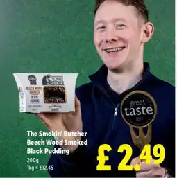 Lidl The Smokin' Butcher Beech Wood Smoked Black Pudding offer
