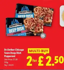 Lidl Dr. Oetker Chicago Town Deep Dish Pepperoni offer