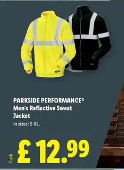 Lidl PARKSIDE PERFORMANCE Men's Reflective Sweat Jacket offer